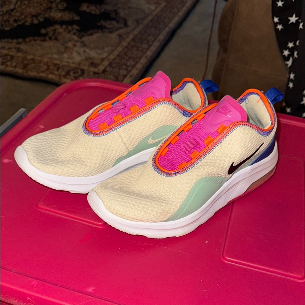 Nike Cream and Pink Slip-On Sneakers